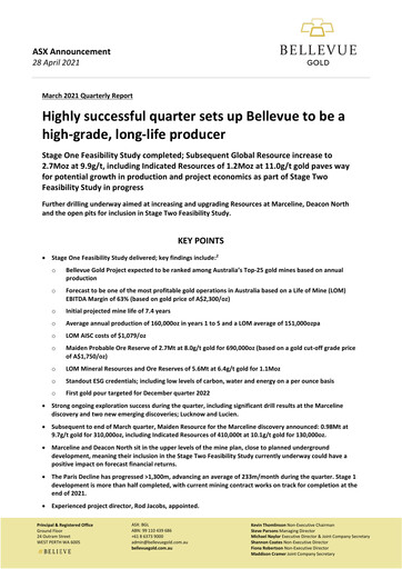 Thumbnail Bellevue Gold Quarterly Report 2021-q3