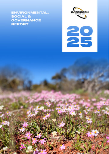 Thumbnail Capricorn Metals ESG Report 2024-2025