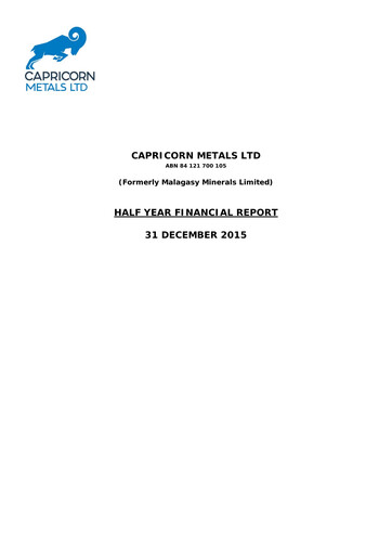 Thumbnail Capricorn Metals Half-year Report 2015-2016-h1