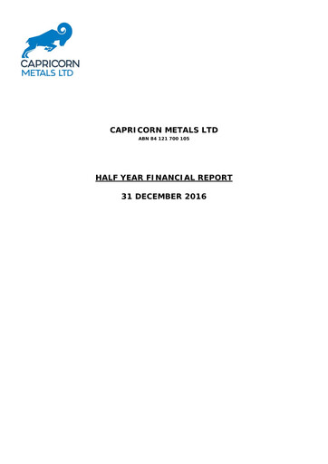 Thumbnail Capricorn Metals Half-year Report 2016-2017-h1