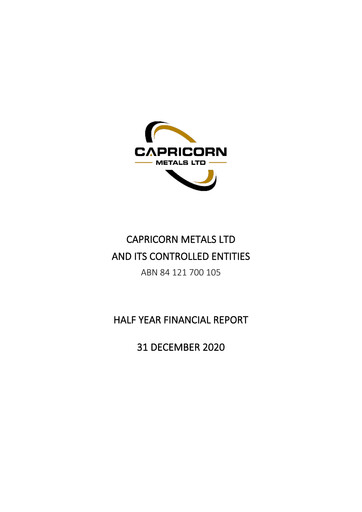 Thumbnail Capricorn Metals Half-year Report 2020-2021-h1