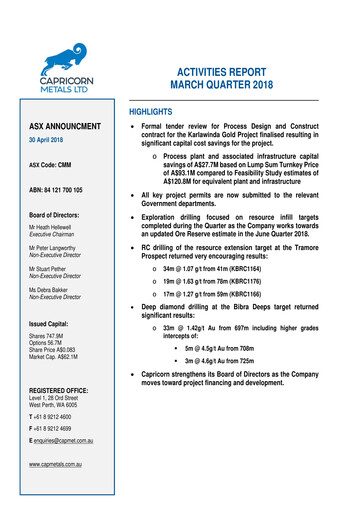 Thumbnail Capricorn Metals Quarterly Report 2017-2018-q3