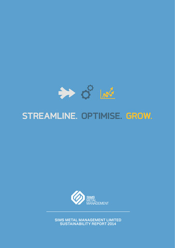 Thumbnail Sims Limited Sustainability Report 2013-2014