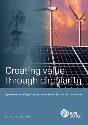 Thumbnail Sims Limited Sustainability Report 2024-2025