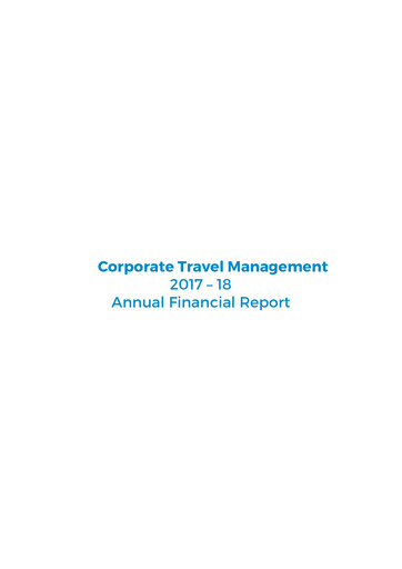 Thumbnail Corporate Travel Management Financial Report 2018