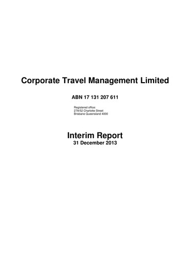Thumbnail Corporate Travel Management Half-year Report 2014-h1