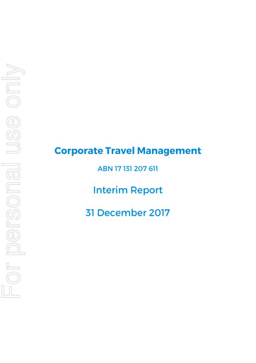 Thumbnail Corporate Travel Management Half-year Report 2018-h1