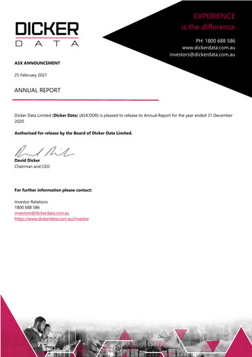Thumbnail Dicker Data Annual Report 2020