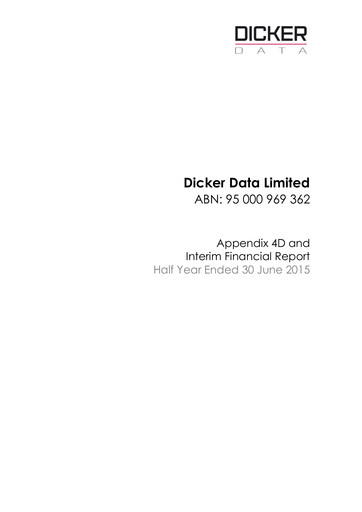 Thumbnail Dicker Data Half-year Report 2015-h1