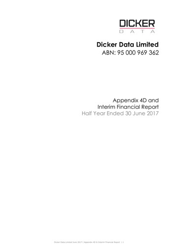 Thumbnail Dicker Data Half-year Report 2017-h1