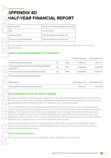 Vorschaubild Zip Co Finanzbericht 2018-h1