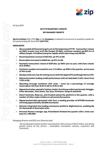 Thumbnail Zip Co Quarterly Report 2019-q4