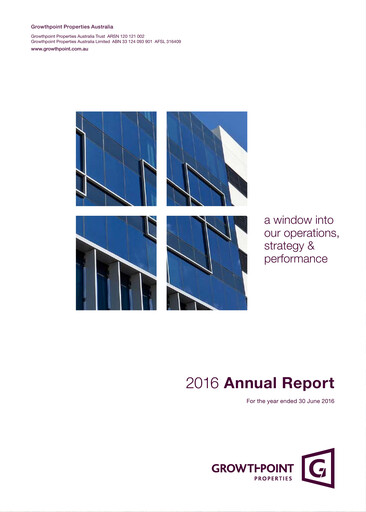 Miniature Growthpoint Properties Australia Rapport annuel 2016