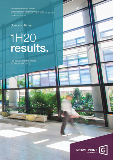 Miniature Growthpoint Properties Australia Rapport semestriel 2020-h1