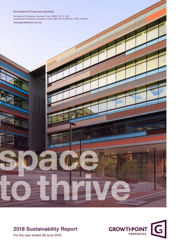 Miniature Growthpoint Properties Australia Rapport de durabilité 2018