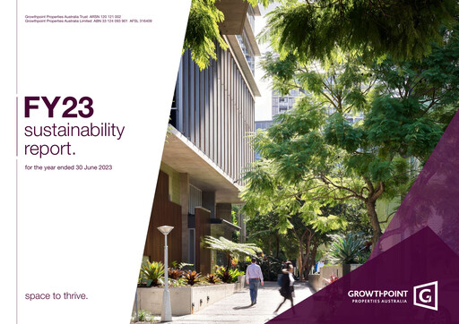 Miniature Growthpoint Properties Australia Rapport de durabilité 2023