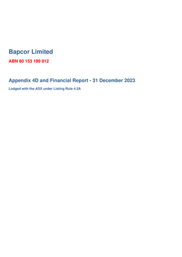 Thumbnail Bapcor Limited Financial Report 2024-h1