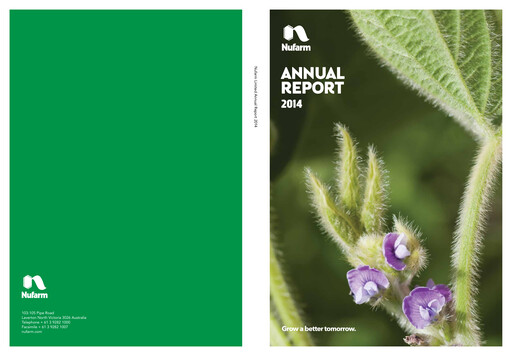 Vorschaubild Nufarm Jahresbericht 2014