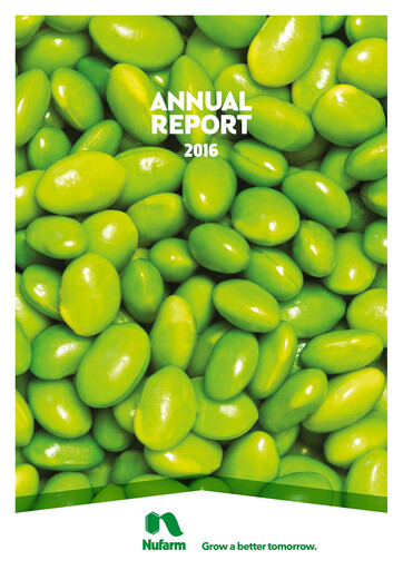 Vorschaubild Nufarm Jahresbericht 2016