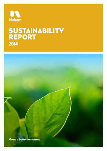 Thumbnail Nufarm Sustainability Report 2014