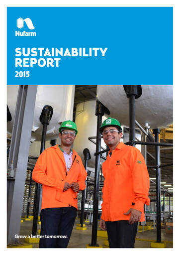 Thumbnail Nufarm Sustainability Report 2015