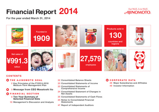 Miniature Ajinomoto
 Rapport financier 2014