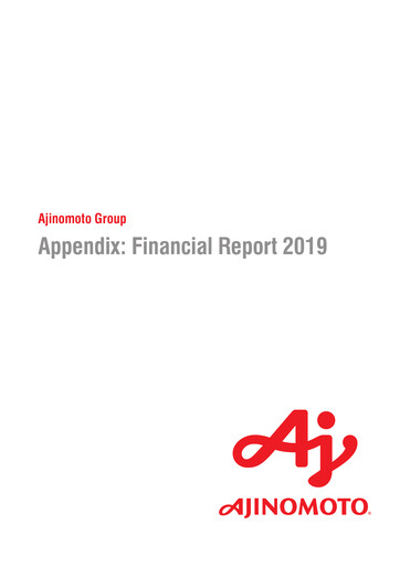 Miniature Ajinomoto
 Rapport financier 2019