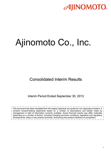 Thumbnail Ajinomoto
 Half-year Report 2013-h1