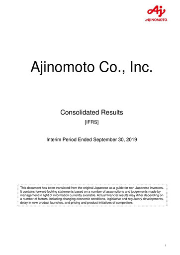 Thumbnail Ajinomoto
 Half-year Report 2019-h1