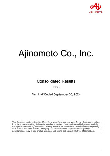Thumbnail Ajinomoto
 Half-year Report 2024-h1
