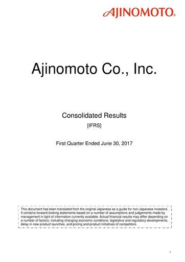 Thumbnail Ajinomoto
 Quarterly Report 2017-q1