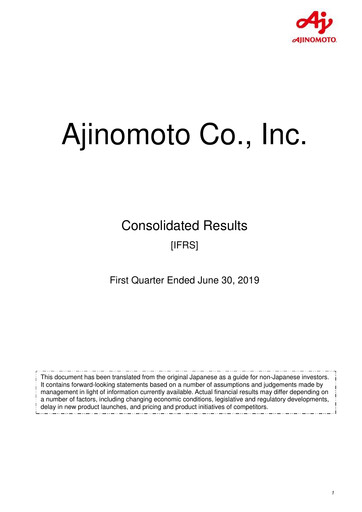 Thumbnail Ajinomoto
 Quarterly Report 2019-q1