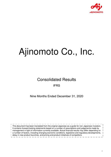 Thumbnail Ajinomoto
 Quarterly Report 2020-q3