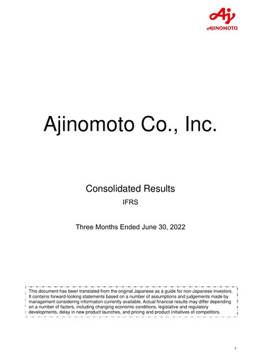Thumbnail Ajinomoto
 Quarterly Report 2022-q1