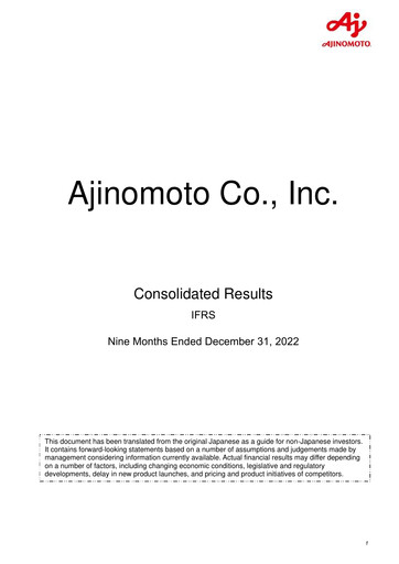 Thumbnail Ajinomoto
 Quarterly Report 2022-q3