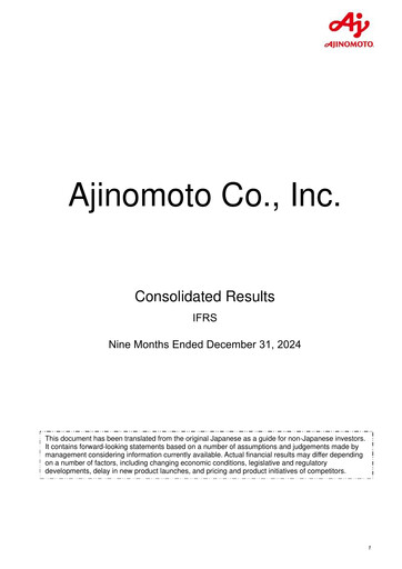 Thumbnail Ajinomoto
 Quarterly Report 2024-q3