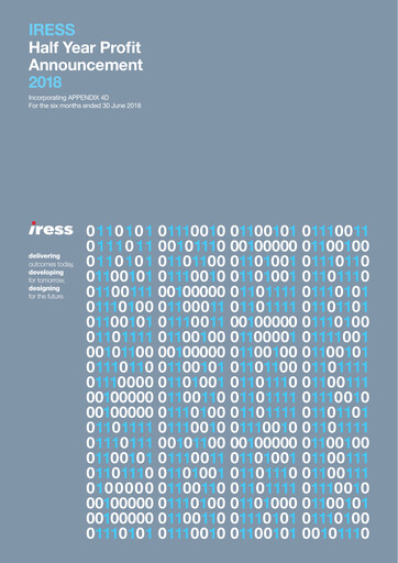 Thumbnail Iress Limited Half-year Report 2018-h1