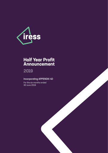 Thumbnail Iress Limited Half-year Report 2019-h1