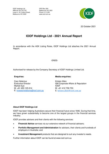 Thumbnail Insignia Financial (IOOF) Annual Report 2021