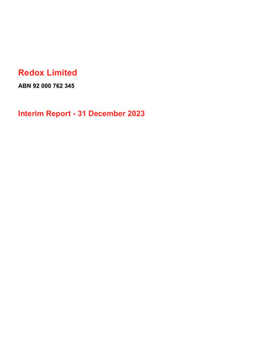 Thumbnail Redox Limited Financial Report 2024-h1