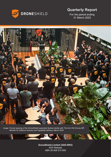 Thumbnail DroneShield Quarterly Report 2025-q1