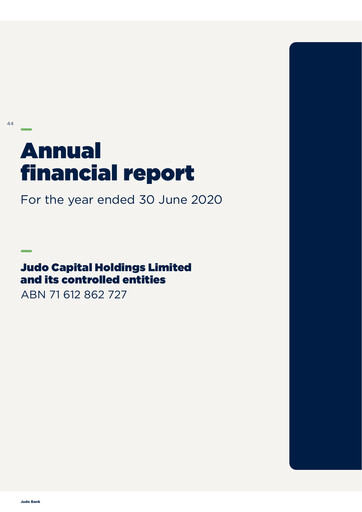 Thumbnail Judo Capital Holdings Financial Report 2020