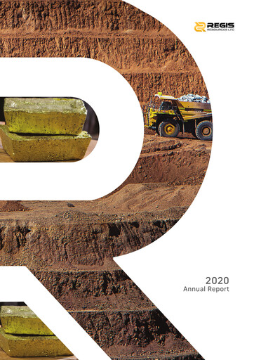 Thumbnail Regis Resources Annual Report 2020