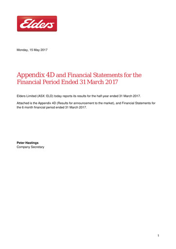 Thumbnail Elders Limited Half-year Report 2017-h1