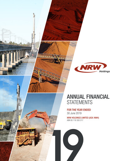 Thumbnail NRW Holdings Limited Financial Statement 2019