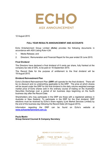 Thumbnail The Star Entertainment Group Financial Report 2015