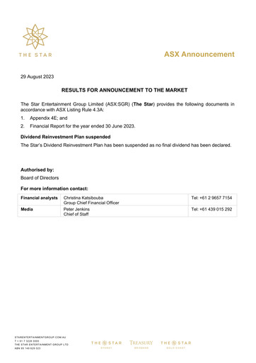 Thumbnail The Star Entertainment Group Financial Report 2023