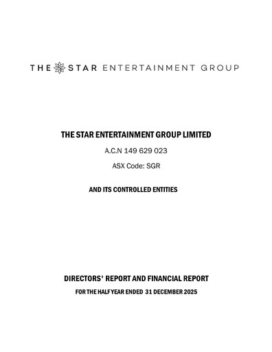 Thumbnail The Star Entertainment Group Financial Report 2026-h1