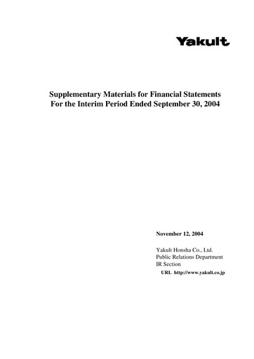 Thumbnail Yakult Financial Statement fy2003