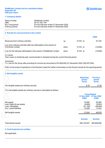 Thumbnail SiteMinder Financial Report 2024-h1